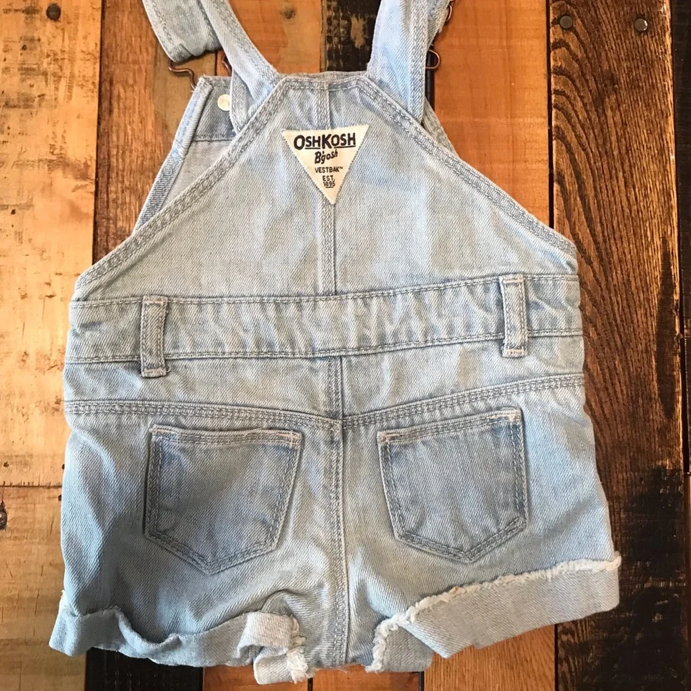 NWOT OshKosh Denim Overalls • Baby Girl • Jeans • Shorts